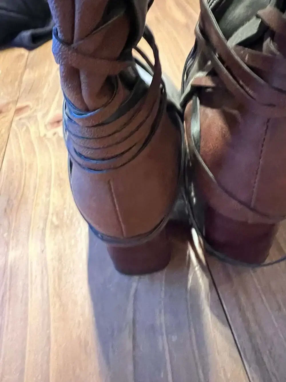 Brinley Co. Lace-Up Over-The-Knee Boots 2” Block Heel